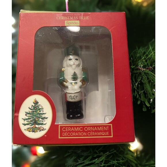NWT Spode Christmas Tree Ceramic Nutcracker Ornament w/ Box 3.75" Tall - Picture 2 of 9